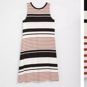 Striped Tie Back Swing Dress